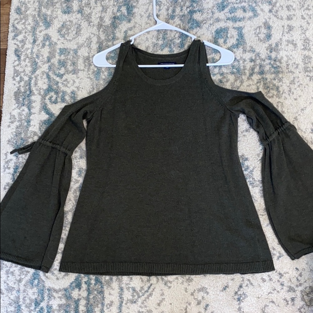 AE Bell Sleeve Open Shoulder Sweater